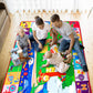 Teytoy Baby Cotton Play Mat, Crawling Mat For Floor Mat Large Super Soft Extra Thick (0.6Cm), Plush Surface Foldable Non-Slip No