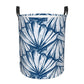 Pevtufa Blue Shells Foldable Laundry Basket Organizer,Fabric Clothes Toy Storage Basket Nursery Hamper Storage Bin For Household