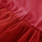 Twkioue Toddler Baby Girl Tutu Tulle Dress Ruffled Sleeve Fluffy Sundress 817 Red 100