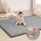 Extra Large 79x118 Baby Activity Play Mat for Floor, 1.3 Thick Elasti Foam for Tummy Time & Crawling, Non-Slip Nursery Rug for I