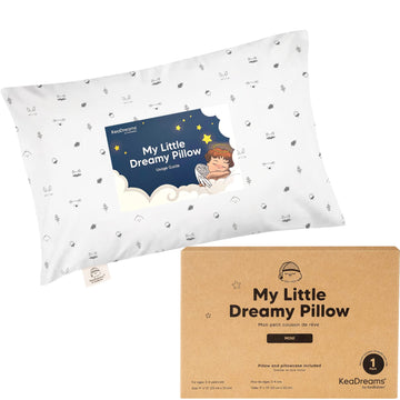 Mini Toddler Pillow With Pillowcase - 9X13 My Little Dreamy Mini Pillow, Organic Toddler Pillows For Sleeping, Kids Pillow, Smal
