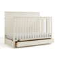 Graco Sasha 5-in-1 Convertible Crib with Drawer (Frosted Oat) - GREENGUARD Gold Certified Wood Crib, Converts to Toddler Bed, Da
