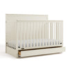 Graco Sasha 5-in-1 Convertible Crib with Drawer (Frosted Oat) - GREENGUARD Gold Certified Wood Crib, Converts to Toddler Bed, Da