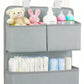 KIKJOK Hanging Diaper Organizer for Bassinet/Crib/Playpen/Playard - Hold 80+ Diapers - Changing Table Diaper Holder Attachment A