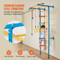 Vevor Indoor Jungle Gym For Toddlers, 5-In-1 Climbing Playset With Carbon Steel Swedish Ladder, Wall Ladder, Pull-Up Bar, Rope L