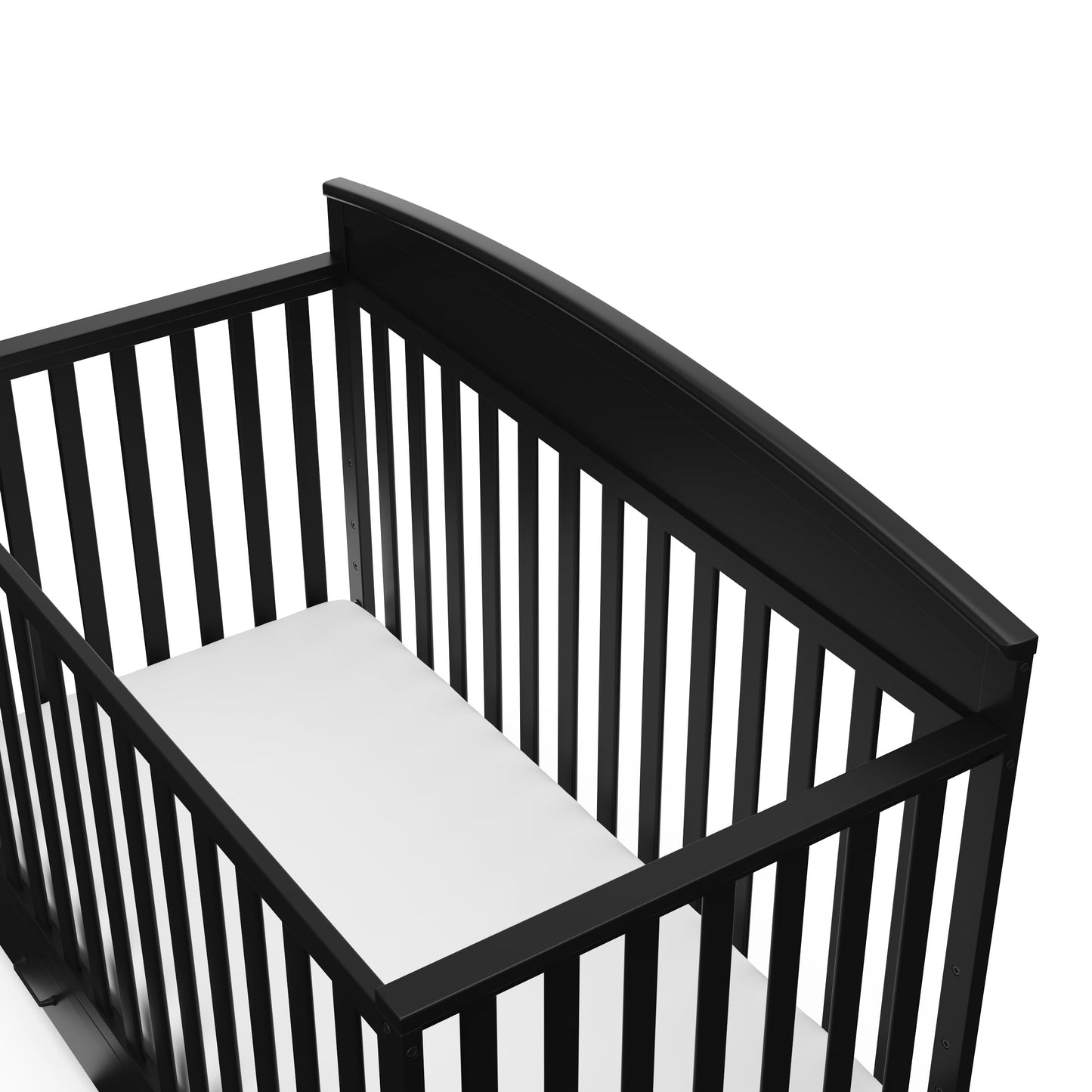 Graco Benton 5-In-1 Convertible Crib With Drawer (Black) - Converts From Baby Crib To Toddler Bed, Daybed And Full-Size Bed, Fit