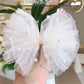 2Pcs Pearl Hair Bows Clip For Toddler Girls Ivory Sweet First Communion Baby Hair Clips For Wedding Party Daily Wearing