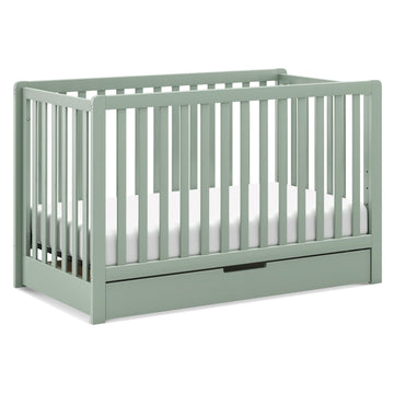 Carters by Davinci Colby 4-in-1 Convertible Crib with Trundle Drawer in Light Sage, Greenguard Gold Certified, Undercrib Storag