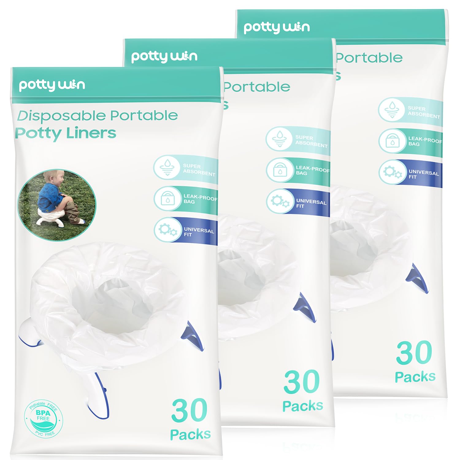 [90 Counts] Disposable Potty Liners Compatible With Oxo Tot 2-In-1 Go – Cutebaby