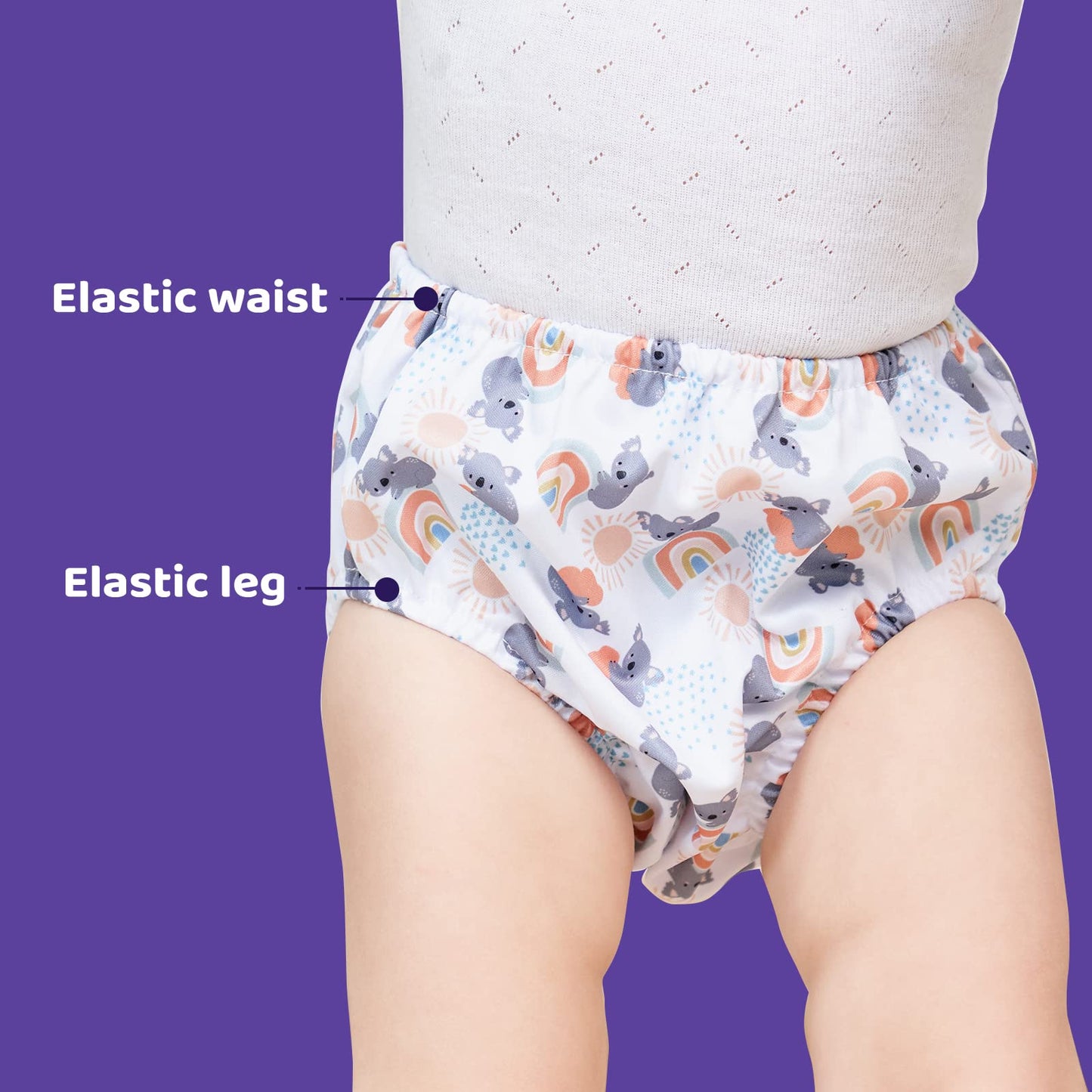 Smulpooti 8 Packs Reusable Plastic Underwear Covers For Potty Training And Waterproof Diaper Cover For Rubber Pants Girls 3T