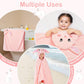 FIOBEE Toddler Bath Towel with Hood Baby Towels, 55x28 inch Large Soft Absorbent Kids Hooded Towels for 1-5 Years Old Baby Girls