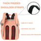 Daerli Diaper Bag With Changing Station, Large Diaper Bag Backpack, Multifunctional Baby Diaper Bag (Pink)