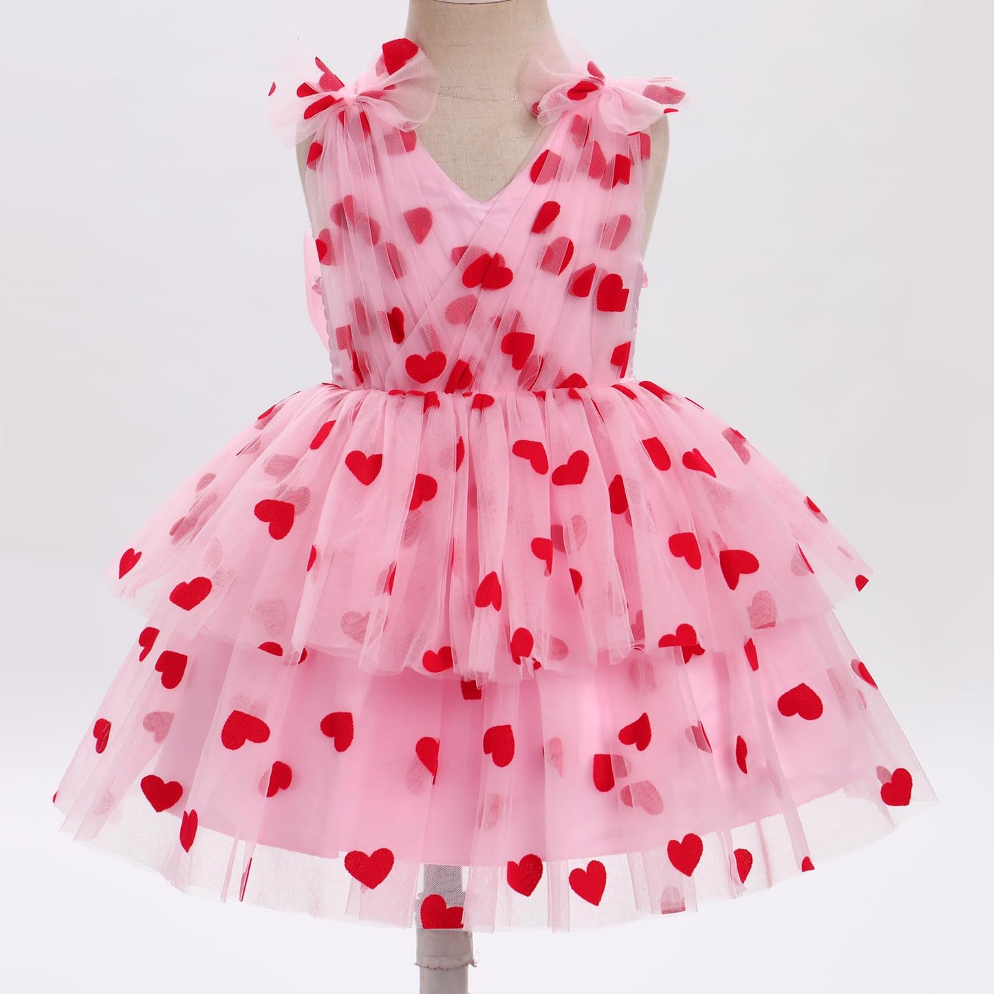 Imekis Toddler Valentines Day Outfit Girl: Valentines Day Dress Baby Infant Fairy Dress For Girls Kids Cupid Photoshoot Tulle He