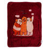 Nisma Newborn Baby Blanket | Soft, Cozy & Comfortable Baby Wrap for Boys & Girls | Maroon Bear Print Infant Receiving Blanket fo