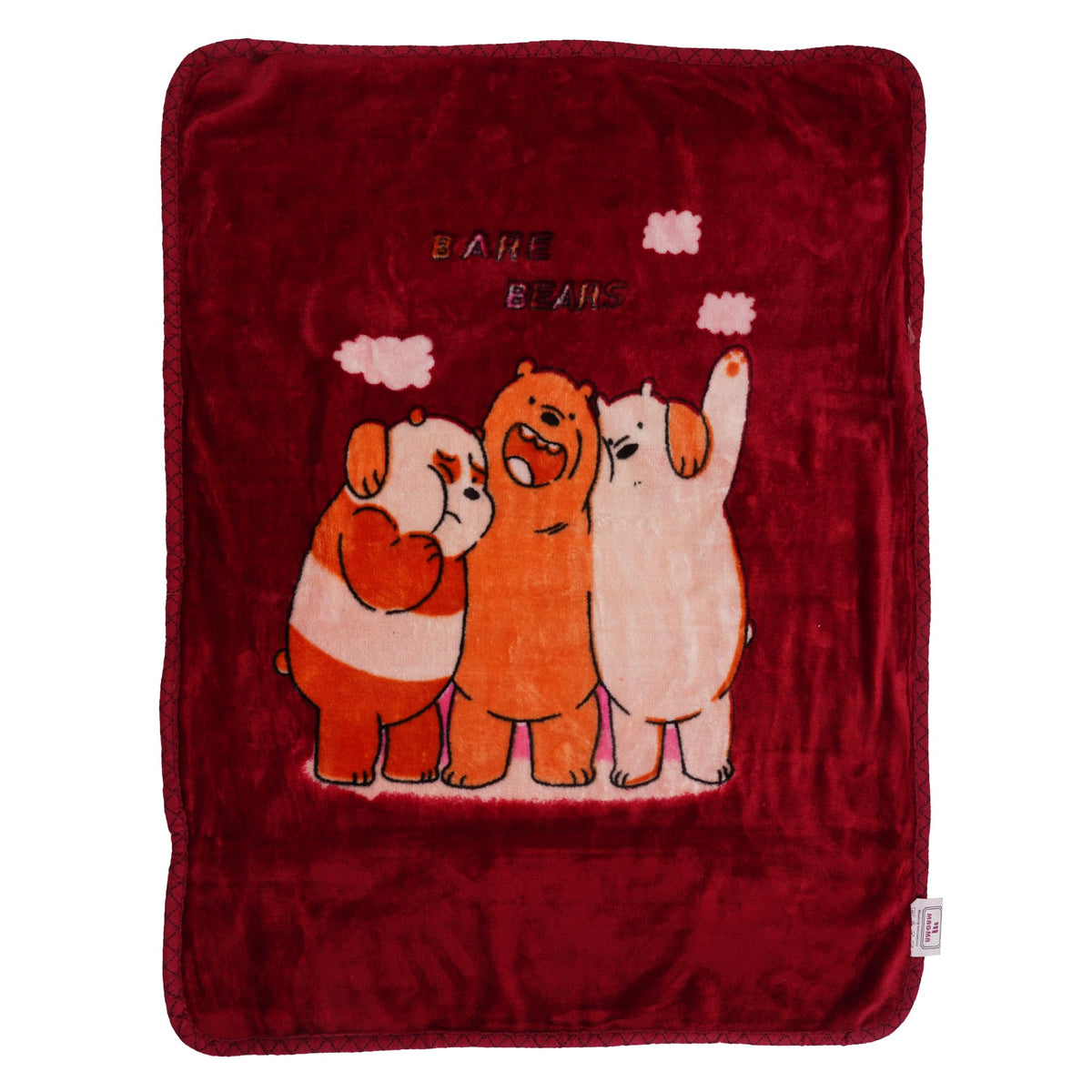 Nisma Newborn Baby Blanket | Soft, Cozy & Comfortable Baby Wrap for Boys & Girls | Maroon Bear Print Infant Receiving Blanket fo