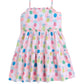 The Magic Wand Sleeveless Pineapple Printed Dress For Kids Girls, Singlet Strap Tiered Fit & Flare Frock, Casual Summer Daily We