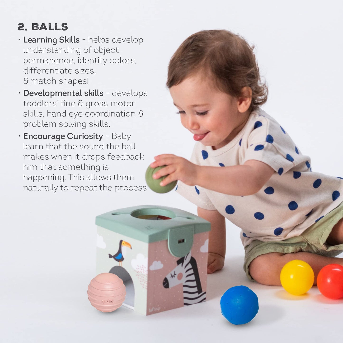 Taf Toys Sensory Baby Tissue Box, Object Permanence Box, Imaginary Play for Infants & Toddlers, Montessori Square Sensory Toys C