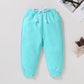 Happy Town Toddler Fall Outfits For Girl Boy Long Sleeve Hoodie Top And Long Sweatpants Set Toddler Sweatsuit (Solid Color-Blue,