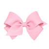 Wee Ones Girls' Classic Grosgrain Hair Bow On A Weestay Clip With Plain Wrap, Small, Pearl Pink