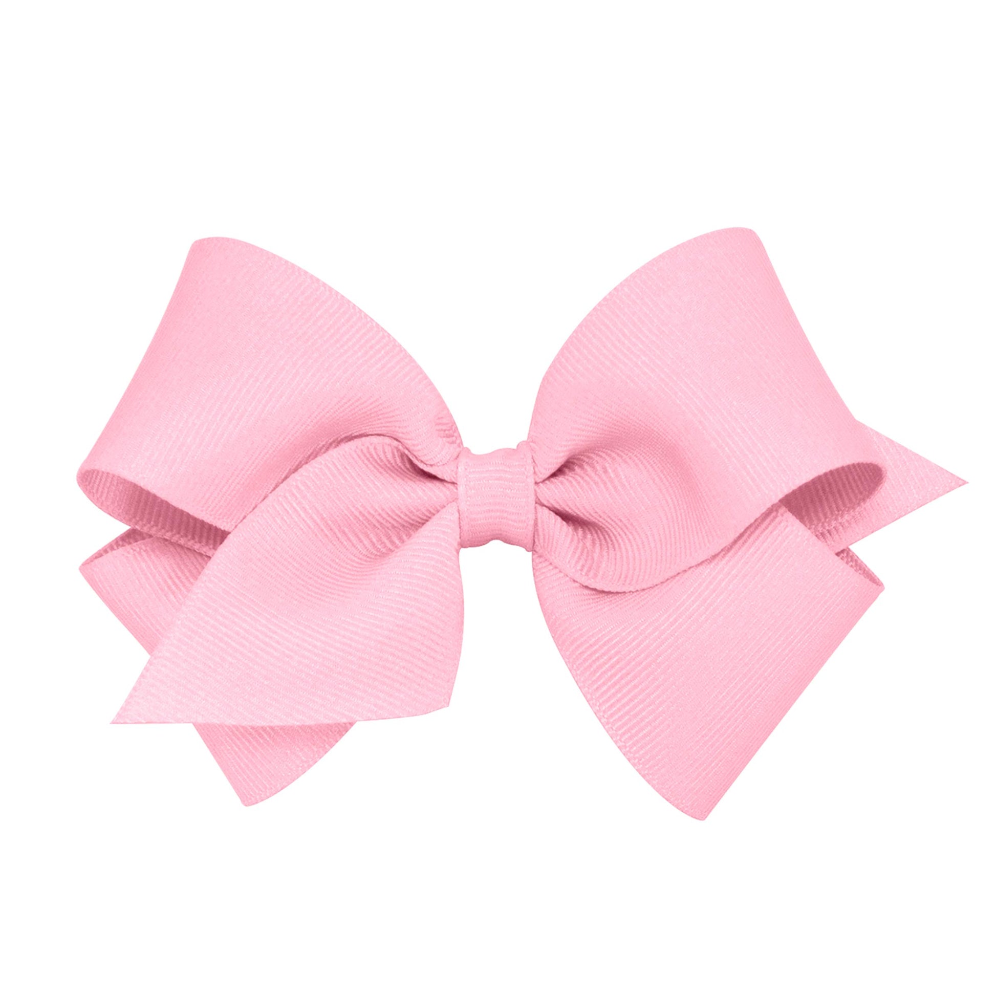 Wee Ones Girls' Classic Grosgrain Hair Bow On A Weestay Clip With Plain Wrap, Small, Pearl Pink