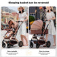 2 In 1 Convertible Baby Stroller Newborn Reversible Bassinet Pram, Foldable Pushchair With Adjustable Canopy Folding High Landsc