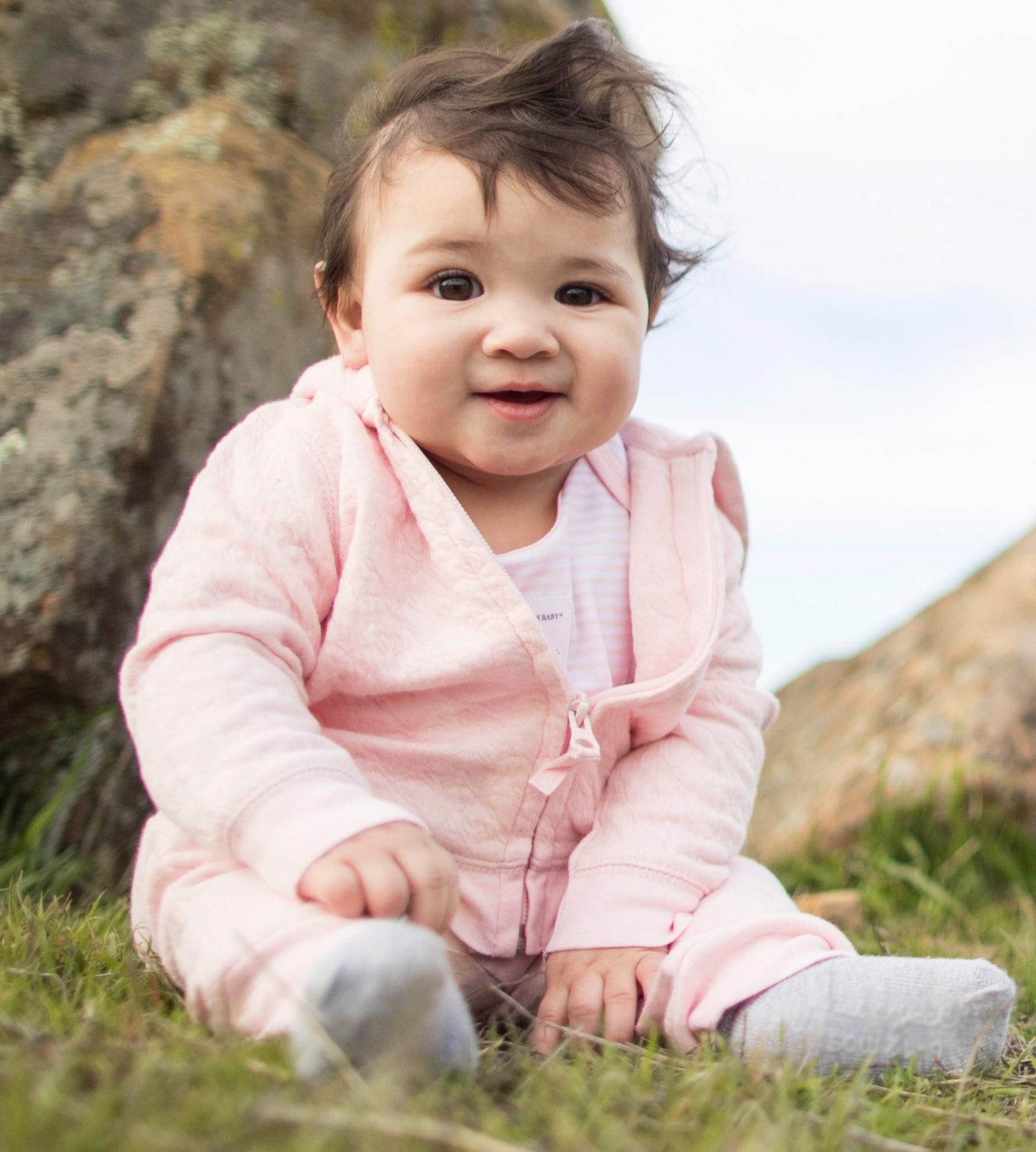 Burt'S Bees Baby Unisex Sweatshirts, Lightweight Zip-Up Jackets Coats, Organic Cotton Hooded, Blossom Quilted, 9 Months Us