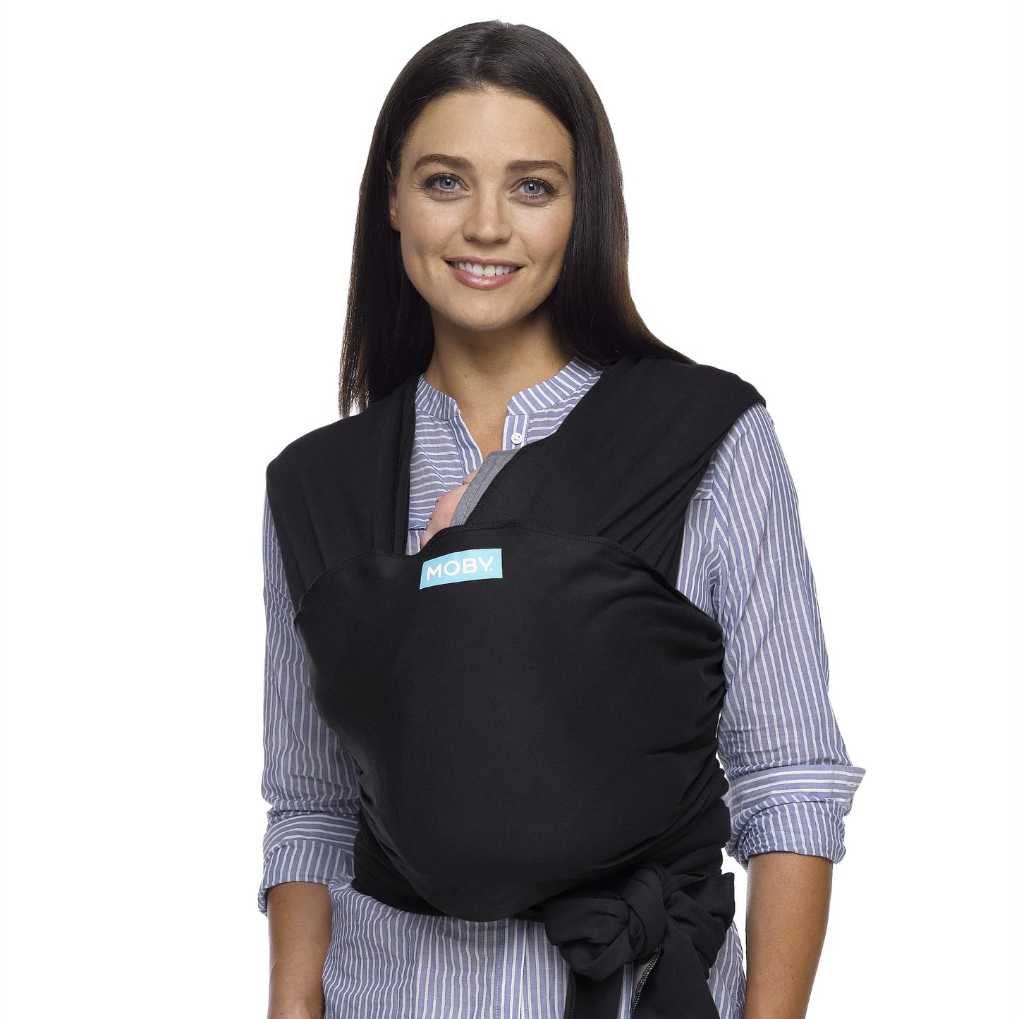 Moby Baby Wrap Carrier Evolution for Newborns to Toddlers (8-33lbs), Infant Sling Carrier, Lightweight & Hands Free Design, Adju