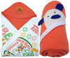BRANDONN Newborn Combo of Double PLY Reversible Hooded and Fleece Hooded Baby Blankets(Pack of 2, RED)