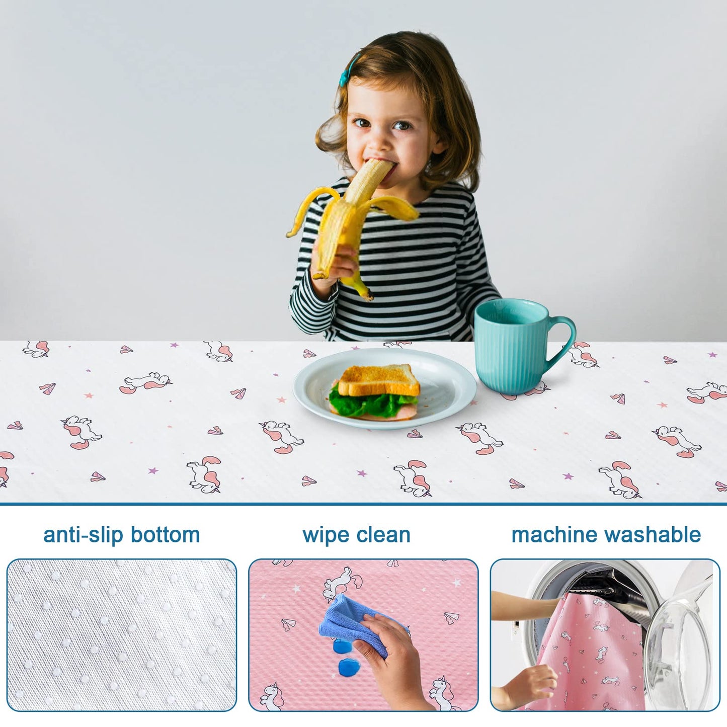 Splat Mat For Under High Chair, 2 Pack High Chair Mat For Floor, Waterproof Mat Washable For Arts And Crafts, Anti-Slip Playtime