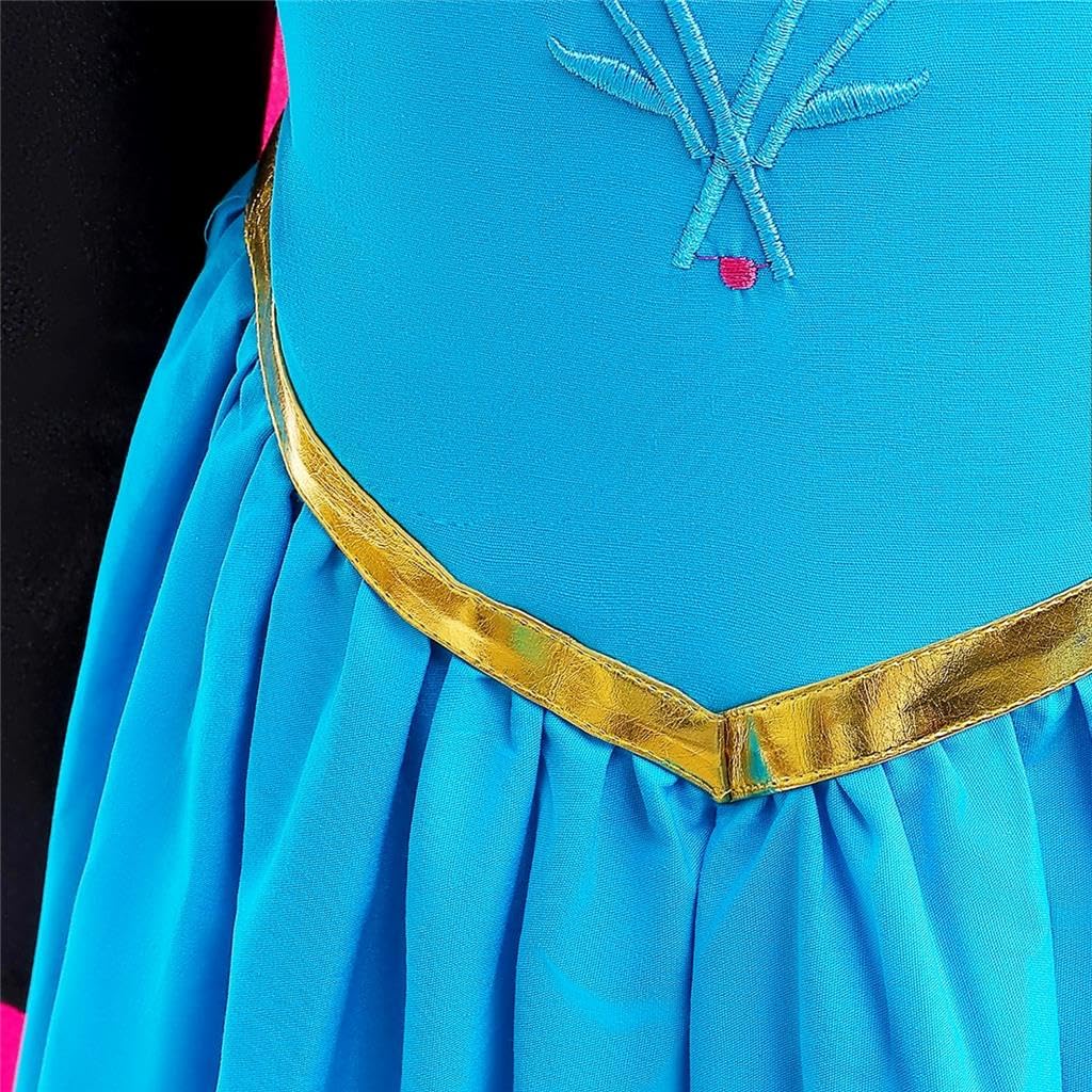 Dressy Daisy Toddler Girls Ice Princess Snow Queen Coronation Dress Up Costume With Cape Halloween Christmas Party Outfit Size 5