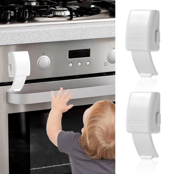 2Pcs Childproof Oven Door Lock, Oven Front Lock Easy To Install And Use Durable And Heat-Resistant Material No Tools Need Or Dri