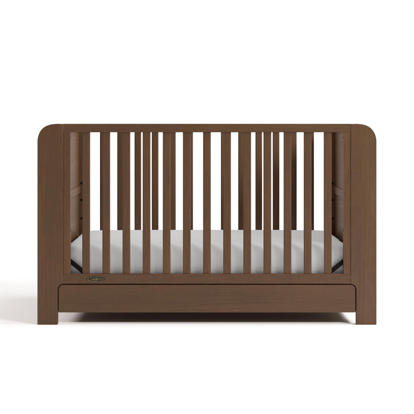 Graco Read-With-Me 4-In-1 Convertible Crib With Drawer (Hazelnut) - Greenguard Gold Certified Converts To Toddler Bed, Daybed, A