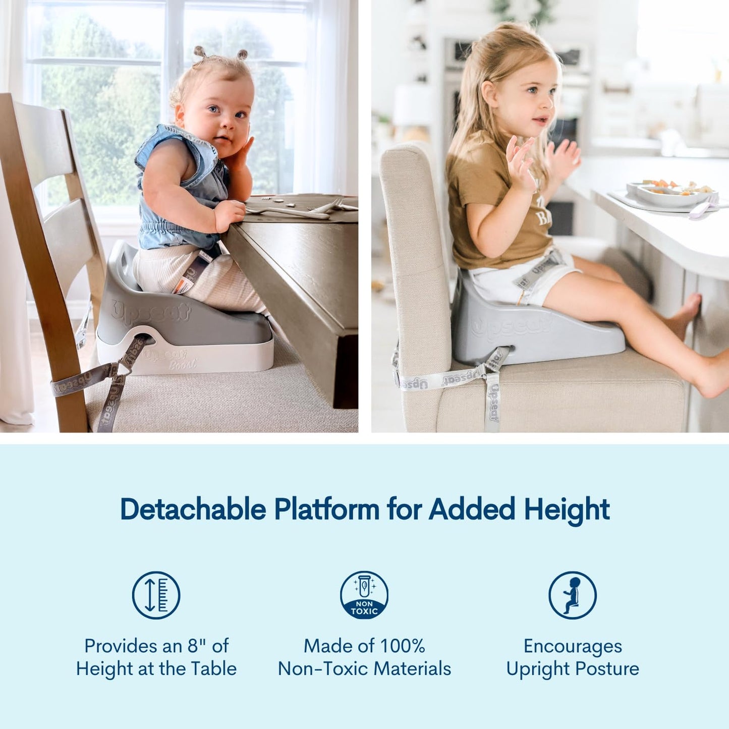 Upseat Boost Ergonomic Toddler Booster Seat For Dining Table, Developed With Physical Therapists To Encourage Posture, 3-Point H