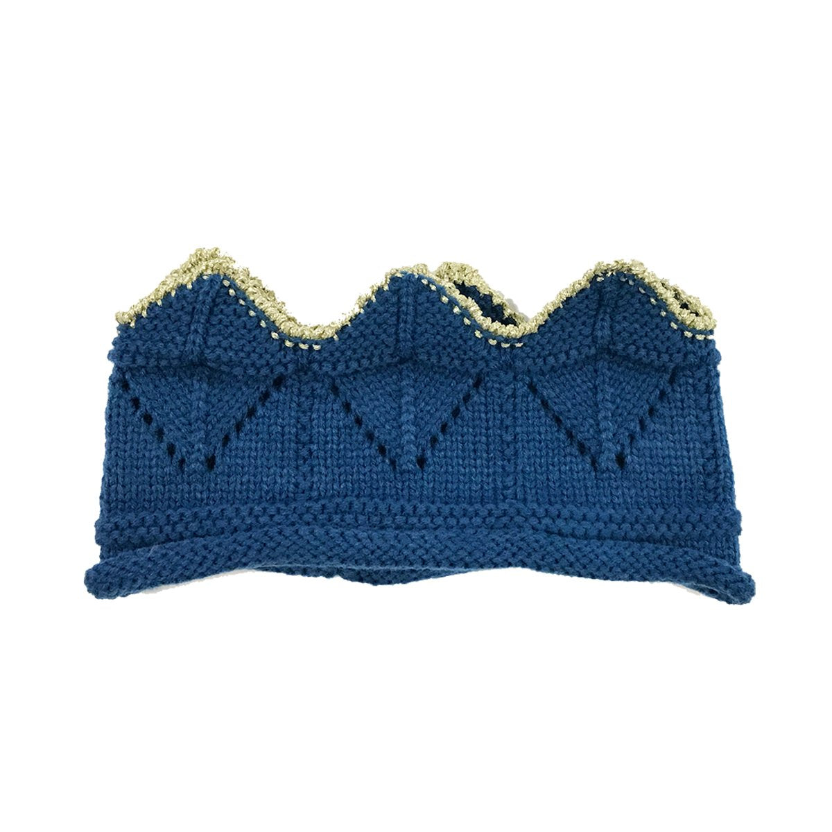 Allydrew Cute Baby Birthday Crochet Knit Crown Beanie Hat, Blue