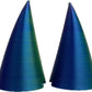 2X Demon Horns For Headset/Cosplay - Made In Usa -16 Colors (Dual Blue/Green)