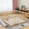 Baby Playpen Natural Wood Playpen for Babies and Toddlers Portable Infant Play pens for Kids Extra Large Toddler Wood Fence Play