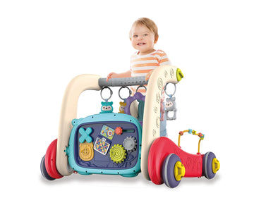 3 In 1 Baby Play Mat Baby Gym, Floor Activity Center And Infant Baby Walker- Toddler Push Walker, Play Piano Tummy Time,Boy & Gi