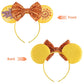 Seamoy Sequin Simba Minnie Ears Headband, Lion King Mouse Ears, Animal Kingdom Park Ears Princess, Sparkle Rose Gold Classic Red