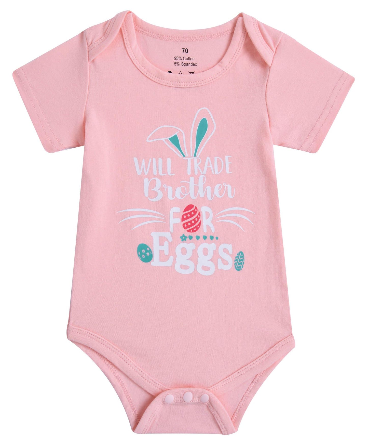 Funnycokid Baby Easter Outfit Bodysuit Boys Girls Clothes Gender Neutral Pregnancy Announcement Gift 0-3 Months Rabbit Newborn S