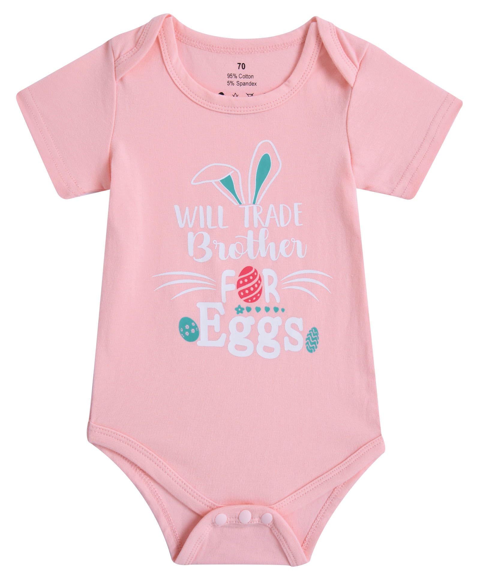 Funnycokid Baby Boy Easter Outfit Bodysuit Infant Boys Girls Rabbit Eg – Cutebab WBBAPB0CQ7R7F4V