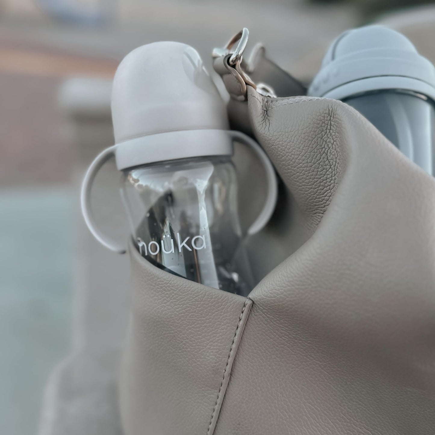 Nouka Soft Spout Tritan Sippy Cup | Leak Proof And Easy Grip | Removable Handles | Fern