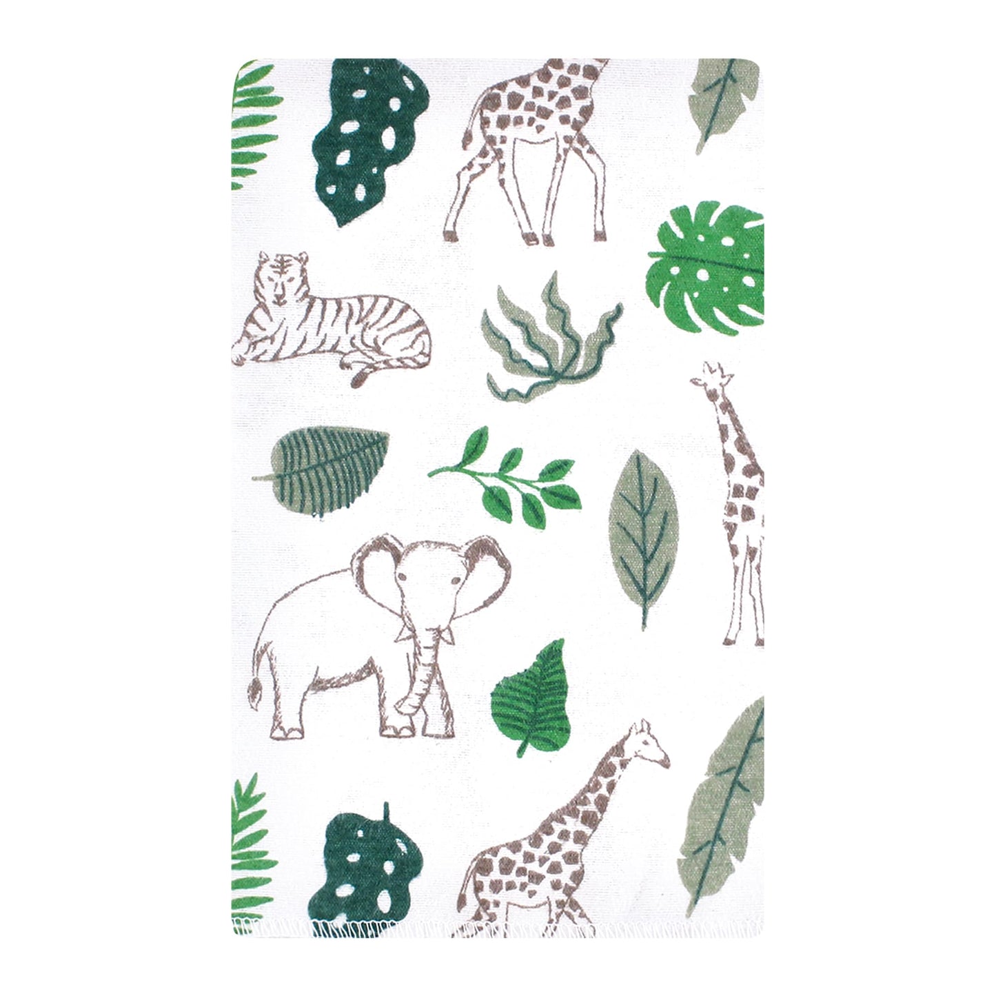 Hudson Baby Unisex Baby Flannel Burp Cloth 10Pk, Jungle, One Size
