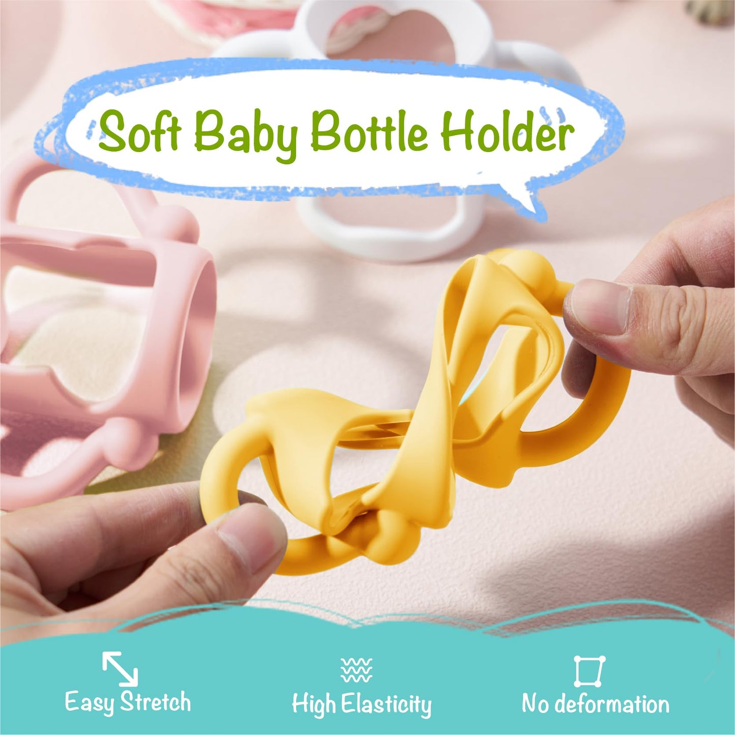 Vanpet Baby Bottle Handles For Avent Natural, Easy-Grip Transitional Sippy Cup Handles, Compatible With Philips Avent Natural Ba
