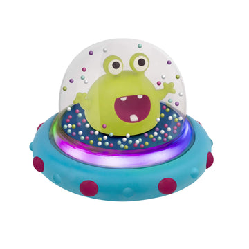 B. toys - Vehicle Bumper Space Car - Light - Up - Simple Remote Control Car for Toddlers with Alien Driver - Marky Mars - 12+ Mo