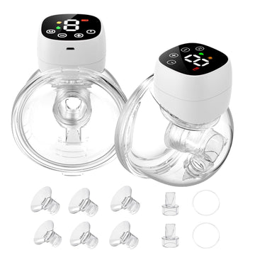 Nonlet Hands Free Breast Pump, Wearable Breastfeeding Pump 3 Modes & 9 Levels, Low Noise Electric Portable Breast Pumps With Led