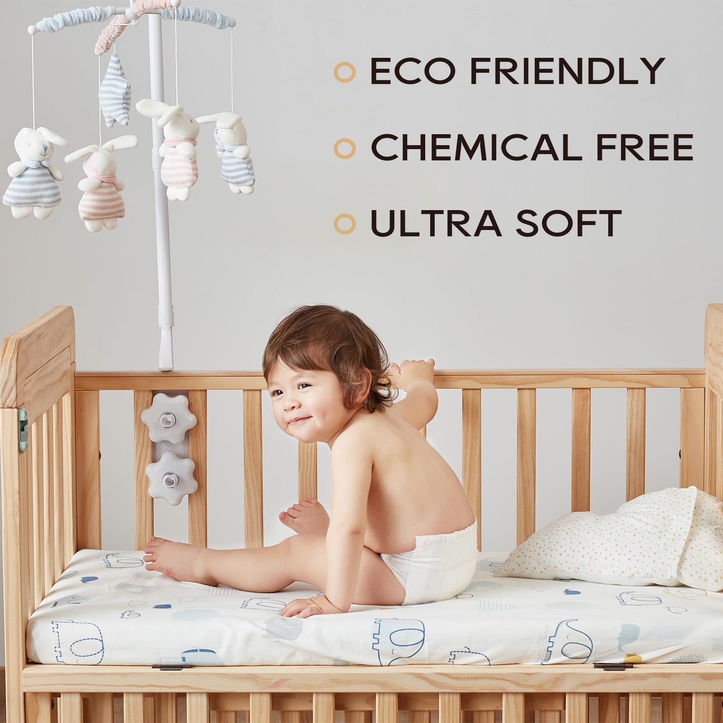 Eco Boom Diapers, Viscose From Bamboo Diapers, Natural Soft Disposable Nappies For Infant, Size 5 Suitable For 26 To 37Lb (X-Lar