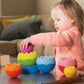 Fat Brain Toys Tobbles, Mini Spinny, Dimpl Bundle - 9-Piece Stacking Toys, Spinning Toy, Popper Toy Combo, Baby Toys Activity Se
