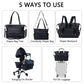 Johomviin Diaper Bag Tote Fashion Leather Diaper Bag Backpack With 13 Pockets For Mom Dad, Large Travel Baby Bag Purse For Boys