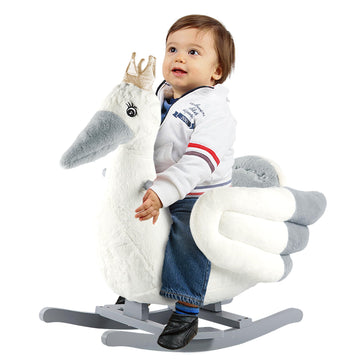 Rocking Horse, Baby Animal Rocker, Rocking Horse with Seat, Ride on Horse, Plush Rocking Horse, Wooden Rocking Horse for Toddler