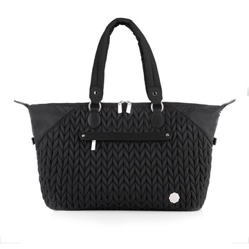 Diaper Bag Tote Baby Nappy Changing Bag Multifunction Large Baby Travel Handbag For Mom (Black)